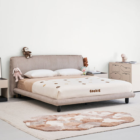 Alessi Corduroy Fabric Modern Bed Frame